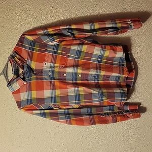 Hollister plaid long sleeve shirt size Medium